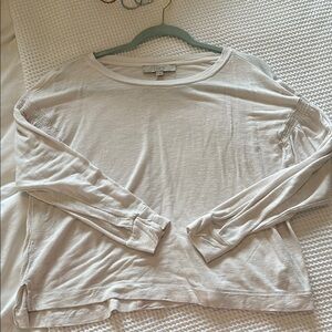 LOFT Women's Cream Long Sleeve Top